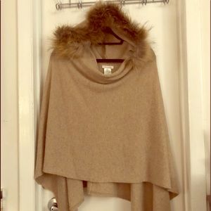 Cashmere Poncho with Hood